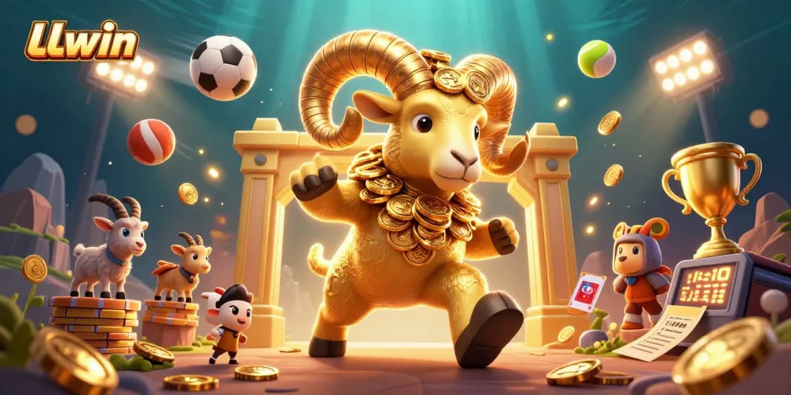 Engage with LLwin's dynamic gaming experience through vibrant 3D casino illustration.