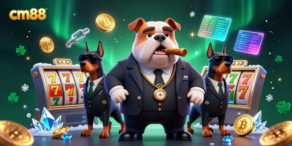 Engage with cm88's thrilling slot experience featuring a mafia-themed scene with vibrant game elements.
