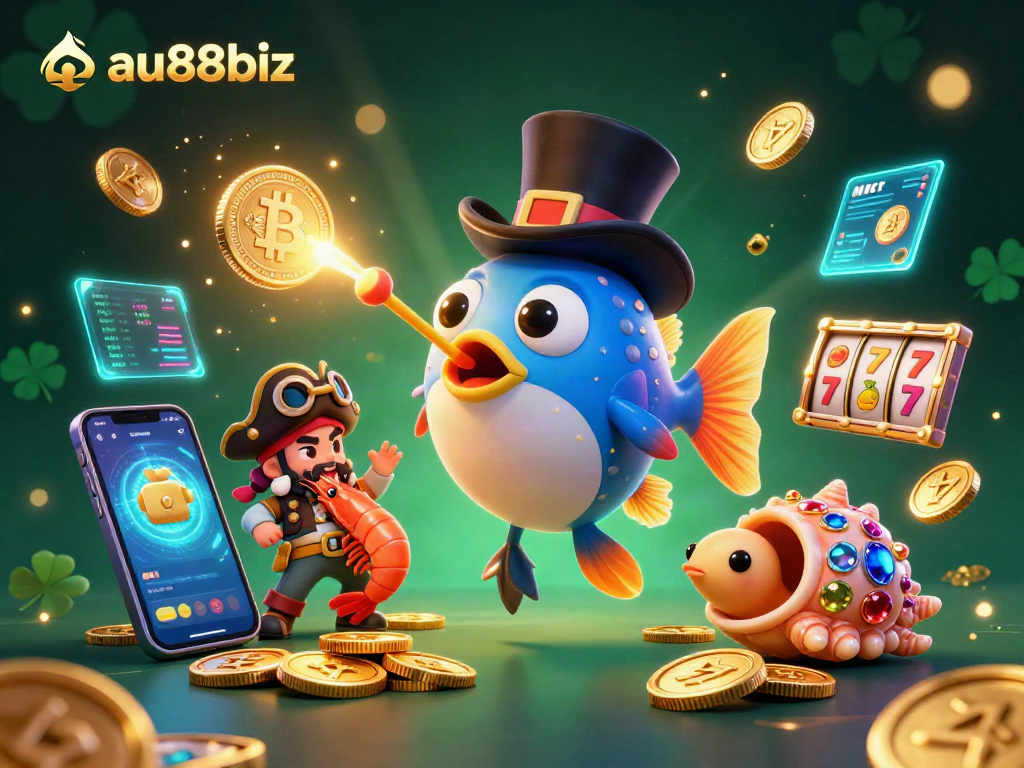 Experience thrilling wins with au88biz featuring vibrant casino characters and crypto elements.