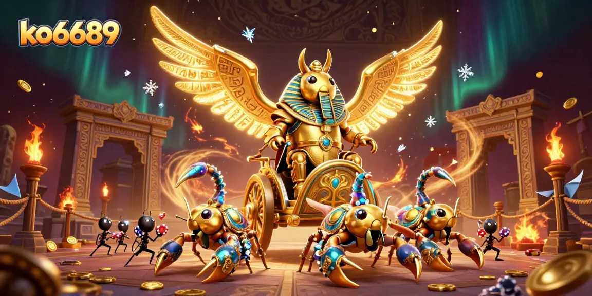 Engage with thrilling gaming on ko6689's vibrant casino landscape featuring rich characters and dynamic elements.