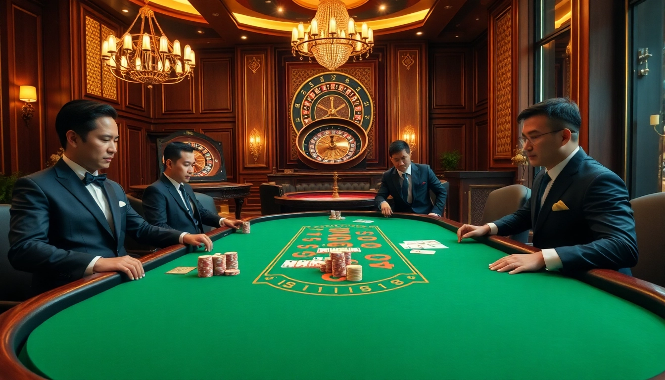Engage in thrilling poker action at UU88's luxurious casino setup.