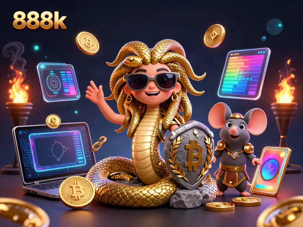 Play exciting games at 888k with Medusa and her warrior friend amidst crypto highlights.
