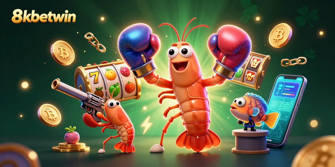 Experience thrilling gameplay with 8kbetwin in this vibrant casino illustration.