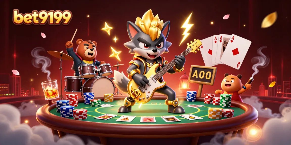 Experience thrilling gaming action at bet9199, featuring vibrant casino characters and excitement.