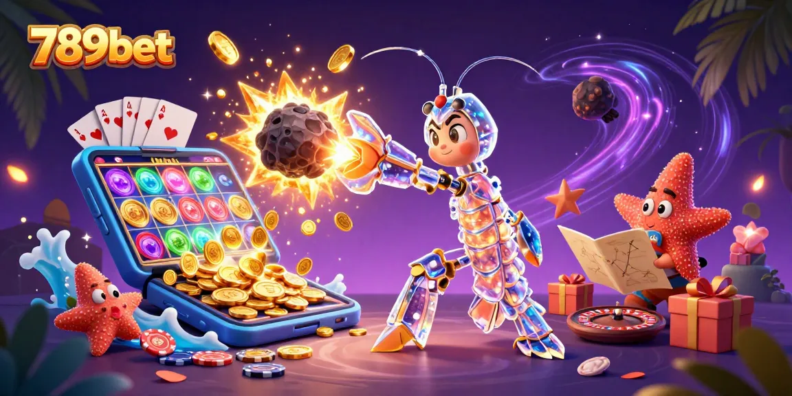 Win big with 789bet in a vibrant 3D casino adventure featuring galactic characters and exciting game elements.