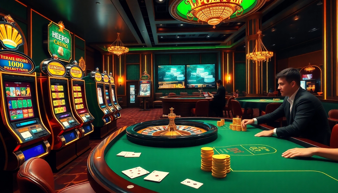 Experience thrilling gameplay at https://mm88.today/ with vibrant casino visuals and excited players.