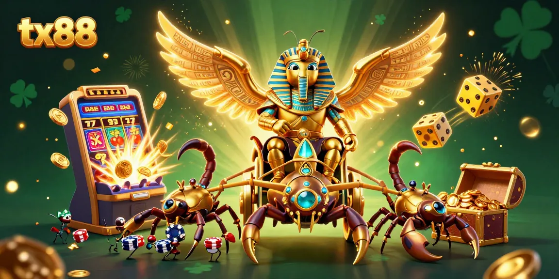 Experience exciting gameplay at tx88 with vibrant 3D casino characters and a jackpot explosion scene.