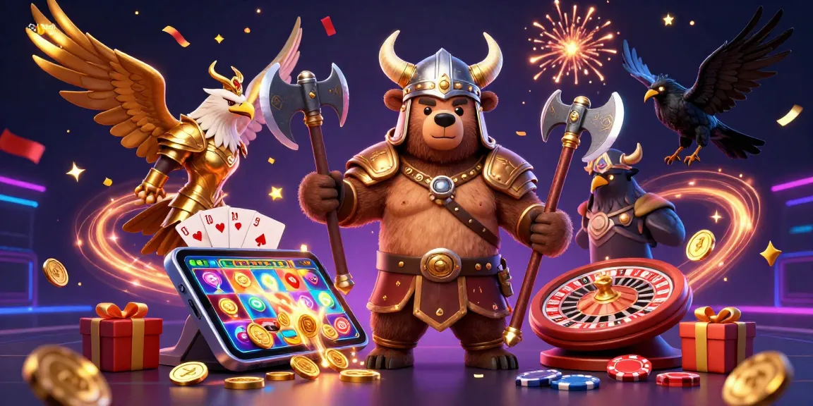 Play and win with oxbet in a vibrant 3D casino scene featuring cartoonish characters and gaming elements.