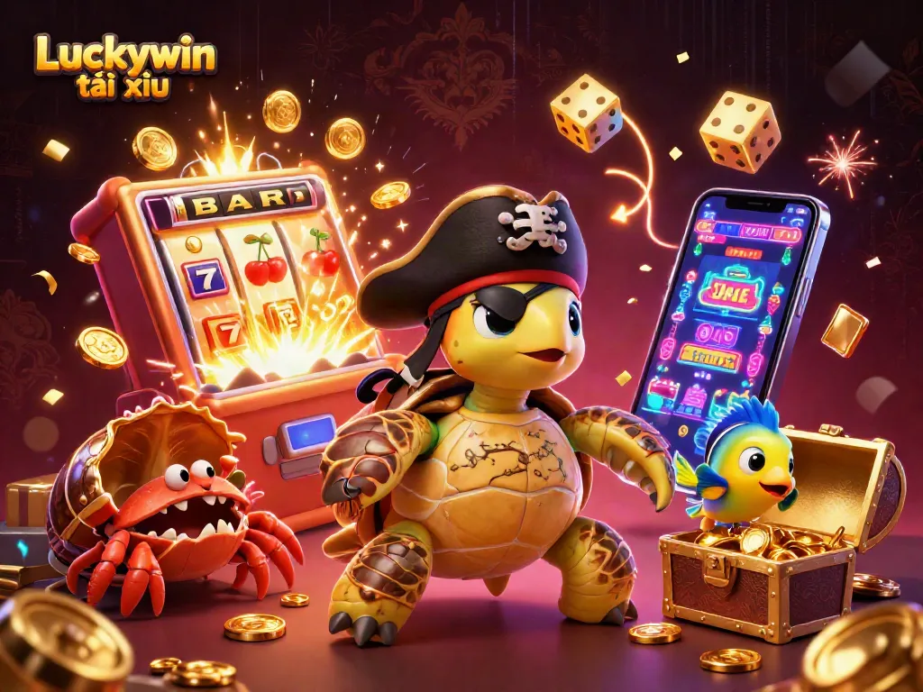 Engage in thrilling Luckywin tài xỉu action with vibrant 3D characters and jackpot excitement.
