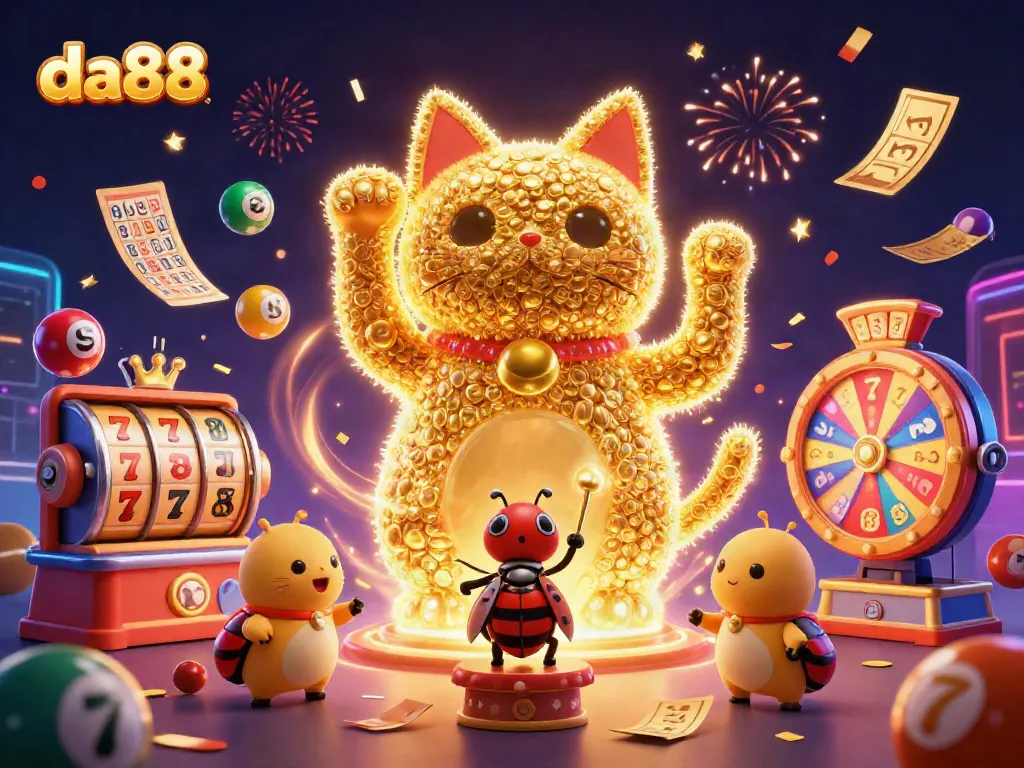 Experience the excitement of da88 with vibrant casino elements and dynamic action symbols.