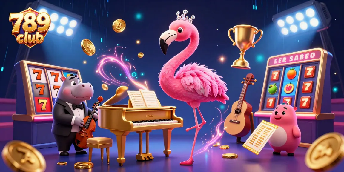 Engage in thrilling gameplay at 789 club featuring a vibrant casino scene with dynamic elements and characters.