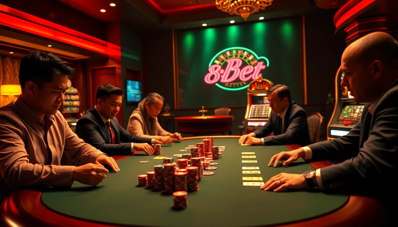 Immerse in the thrill of a casino poker game, highlighting link vào 188bet for a chance to win big.