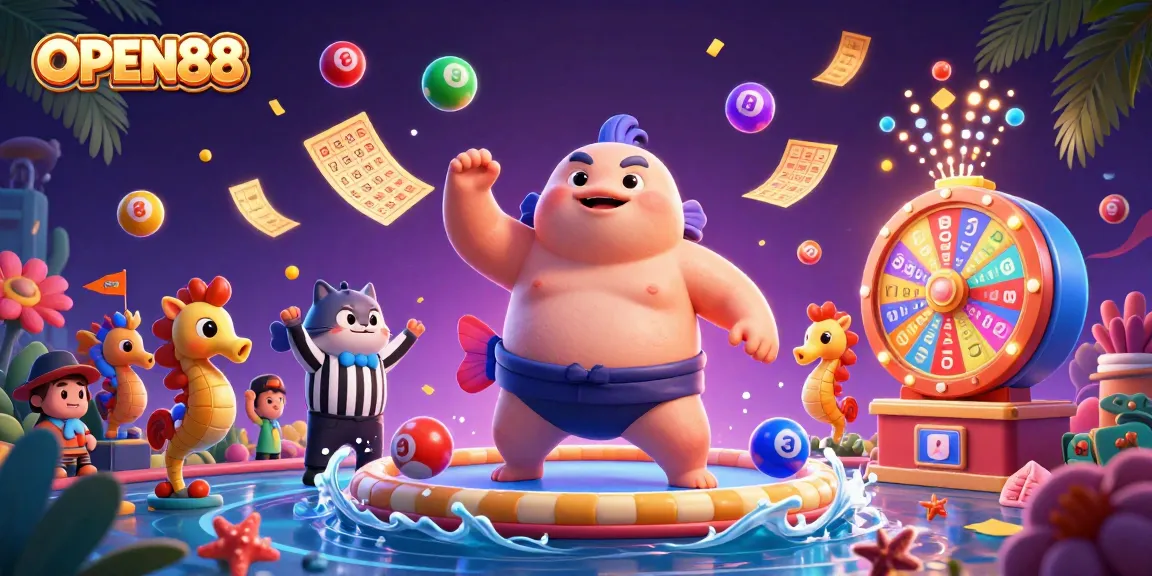 Experience thrilling moments at OPEN88 with colorful games, a lively fugu, and exciting lottery elements.