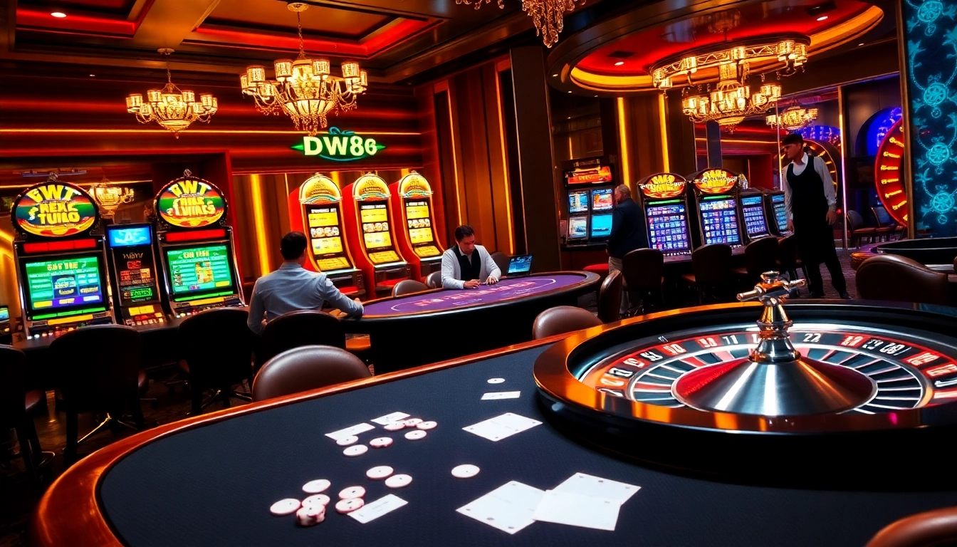 Engage with DW8's premium gaming experience at a luxurious casino table filled with excitement.