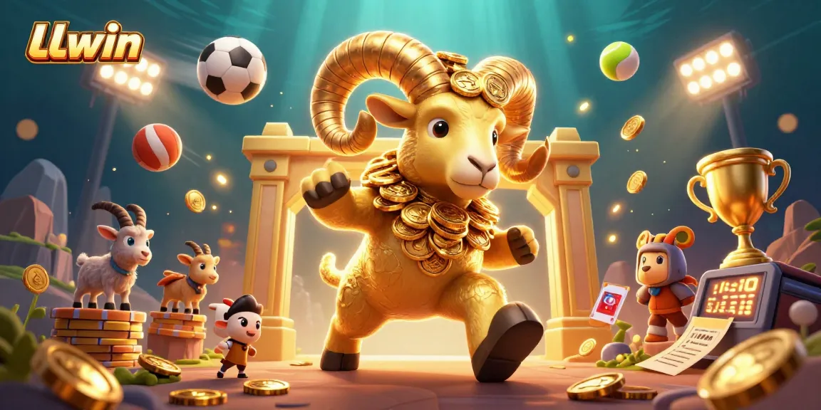 Engage with LLwin's dynamic gaming experience through vibrant 3D casino illustration.