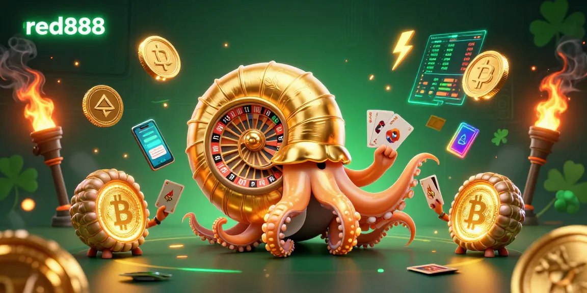 Experience thrilling gaming with red888 featuring a giant nautilus roulette and crypto elements.