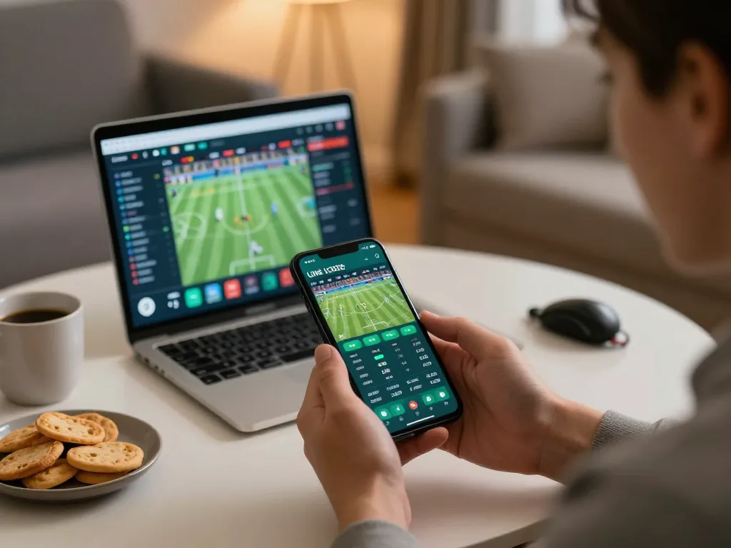 Engaging online sports betting moment showcasing live odds and action on https://22ff.br.com/ smartphone app