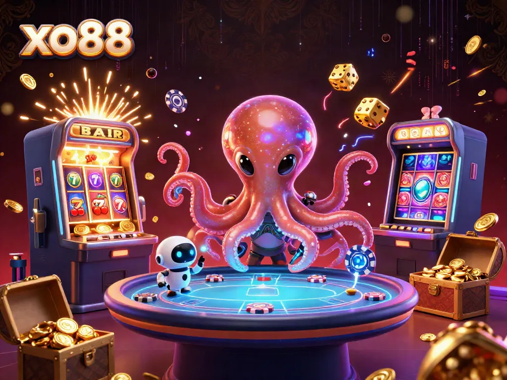 Play exciting games at xo88 with vibrant 3D aliens and dynamic casino visuals.