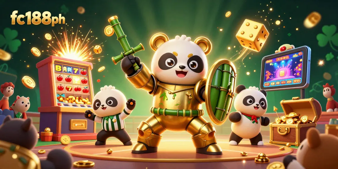 Engage with dynamic gaming action at fc188ph featuring a mech-suit panda in a vibrant casino atmosphere.