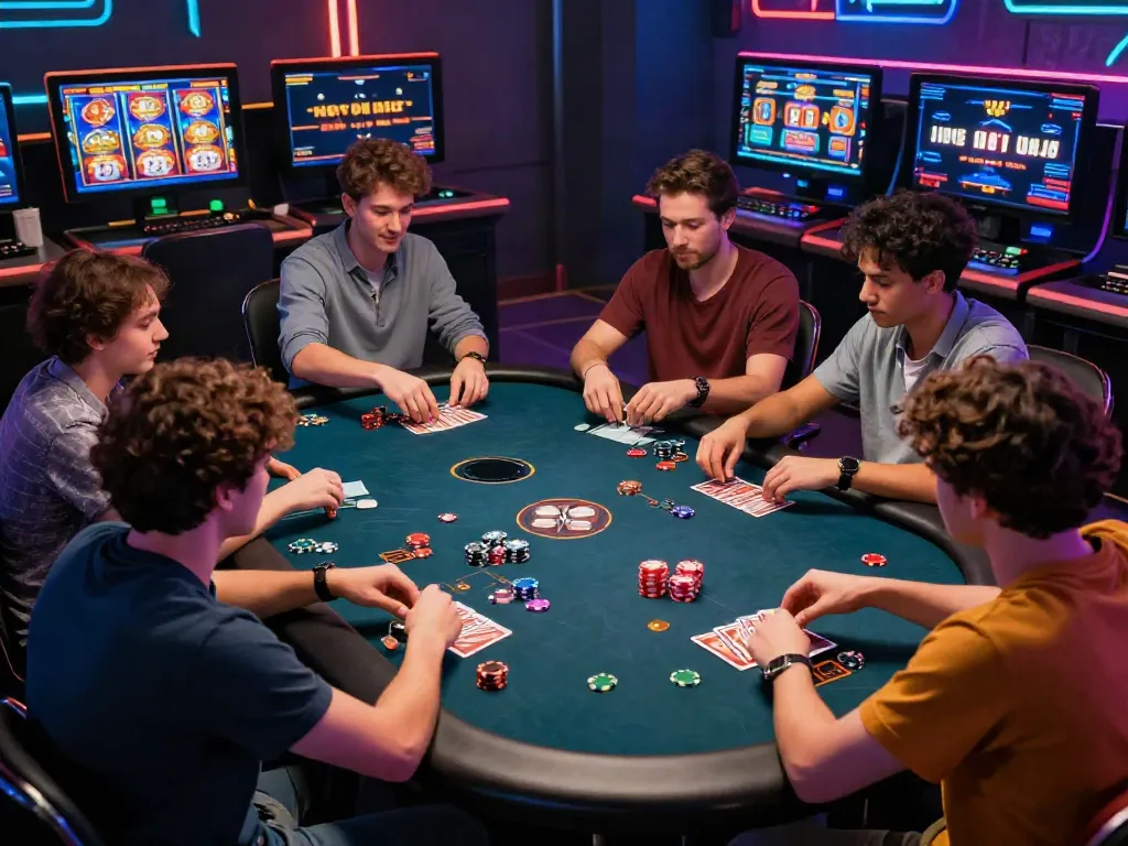 Exciting gaming environment at https://ku88v1.com/ with players enjoying online casino games.