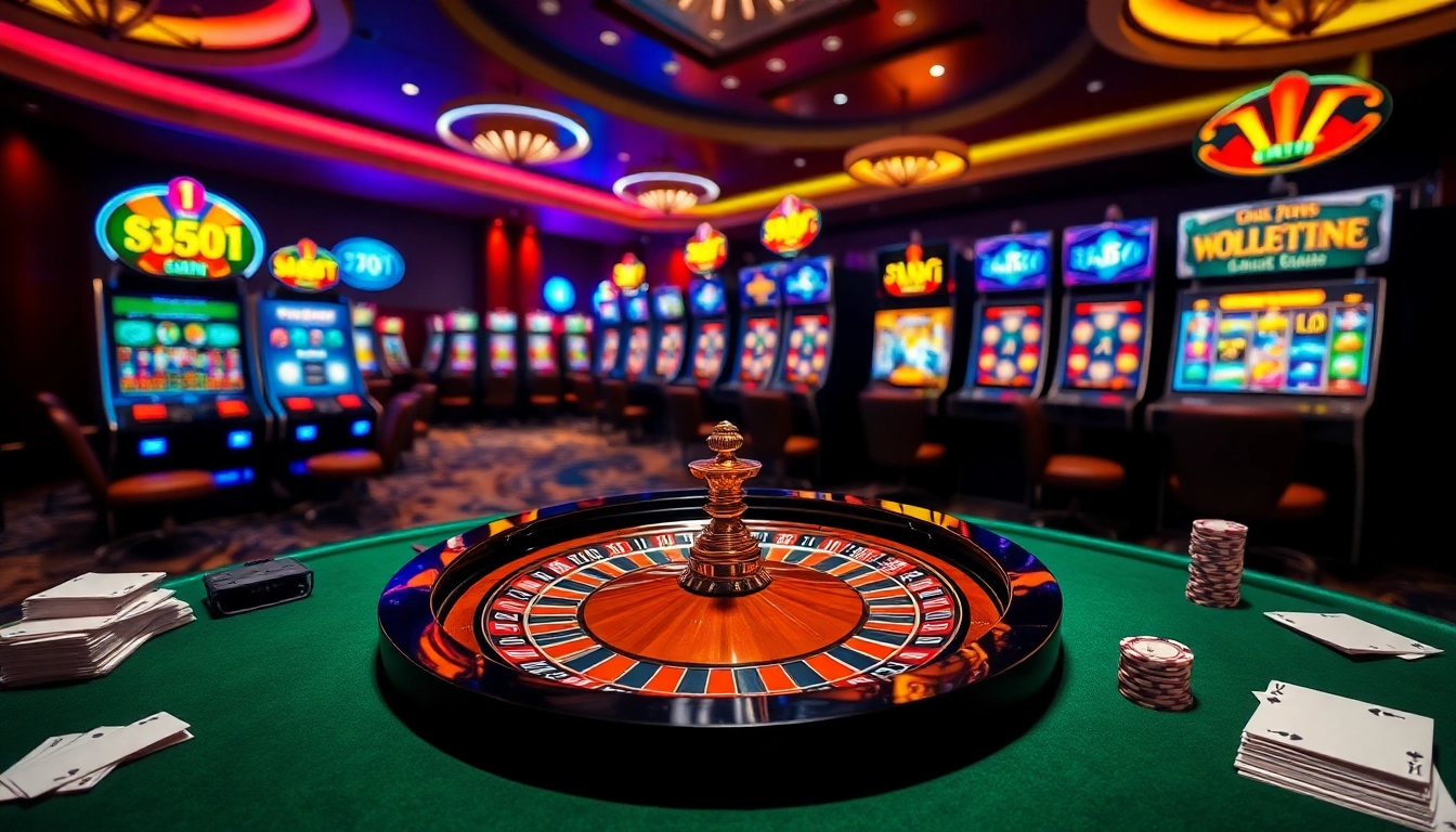 Players enjoying an engaging l567 casino experience with roulette and poker chips.