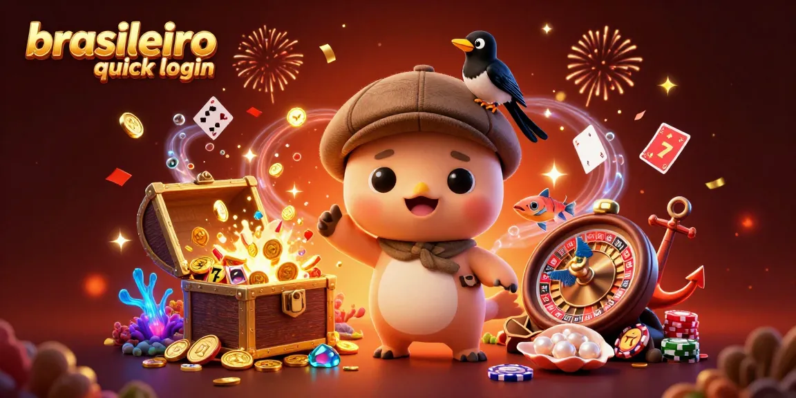 Engage with brasileiro quick login at a vibrant casino scene with playful characters and rich game elements.