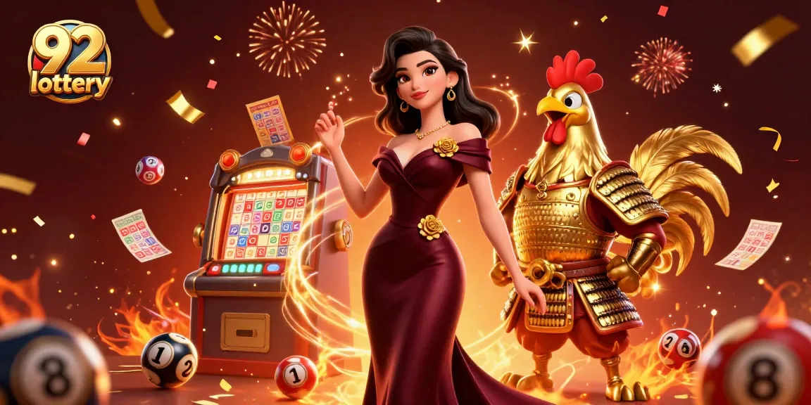 Engage with the 92 lottery in a vibrant scene of excitement and glamour.