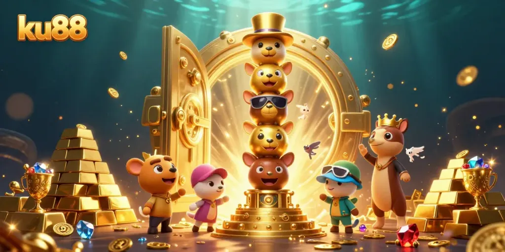 Experience the excitement of ku88 with dynamic animations of casino themes illustrated vividly.