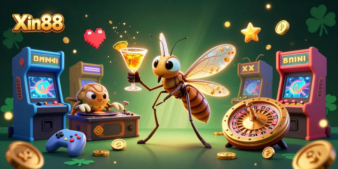 Experience the thrilling atmosphere of Xin88 with a lively 3D casino scene, featuring unique characters and vibrant game elements.
