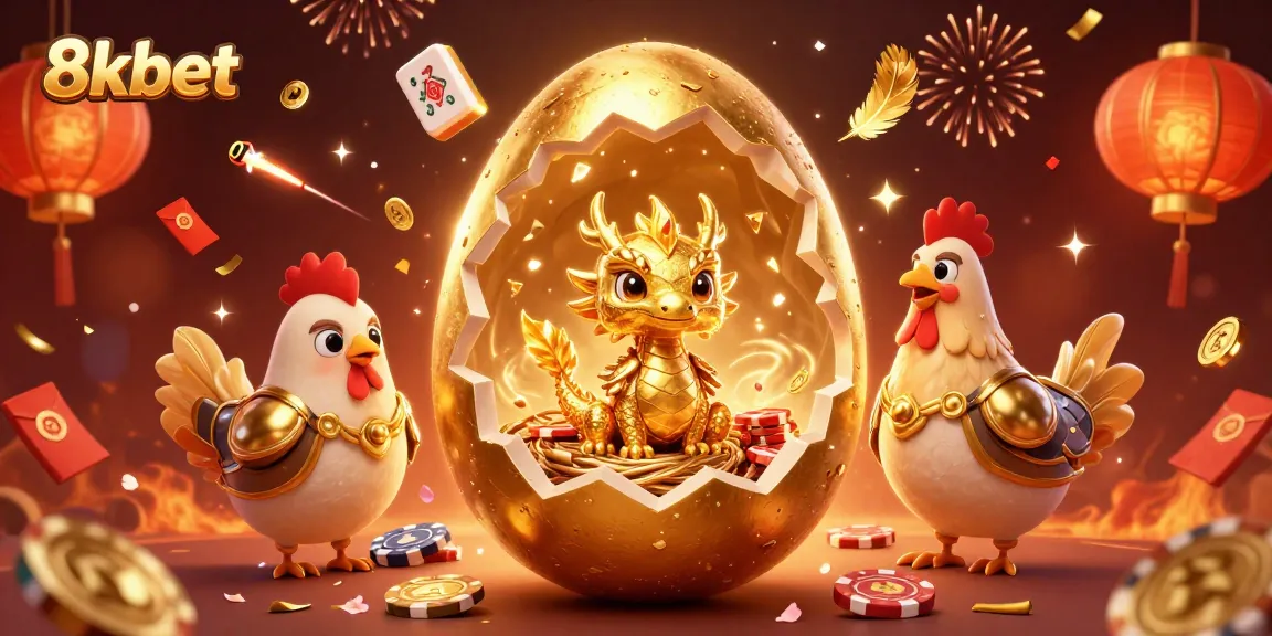 Engage with 8xbet's thrilling casino adventure featuring a golden dragon on poker chips.