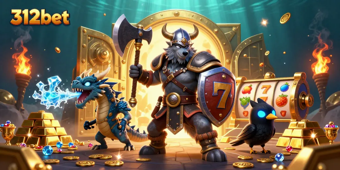 Experience the magic of 312bet with slots and intense treasures in this vibrant scene.