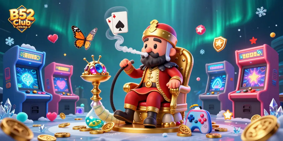 Experience exciting gaming moments at B52 Club chính thức with colorful casino elements and dynamic characters.