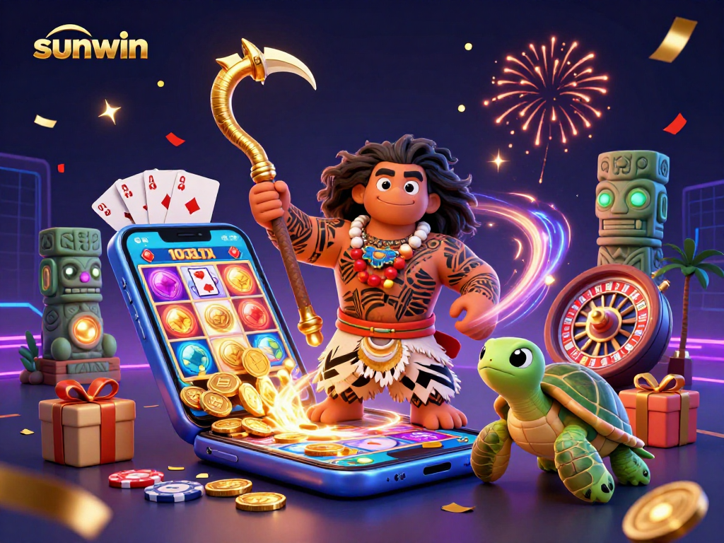 Engage with the excitement of sunwin’s vibrant casino scene showcasing dynamic gaming elements.