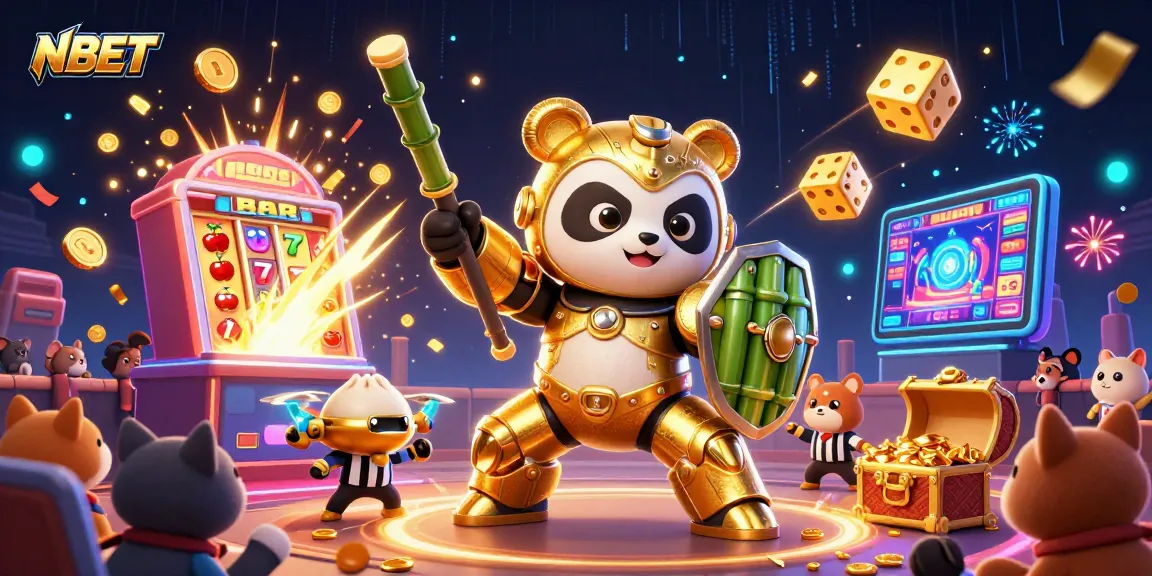 Spin the reels in the vibrant NBET casino world with animated characters and jackpot excitement.