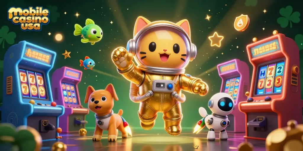 Engage with mobile casino usa as the astronaut cat and rocket dog navigate an interstellar gaming adventure.