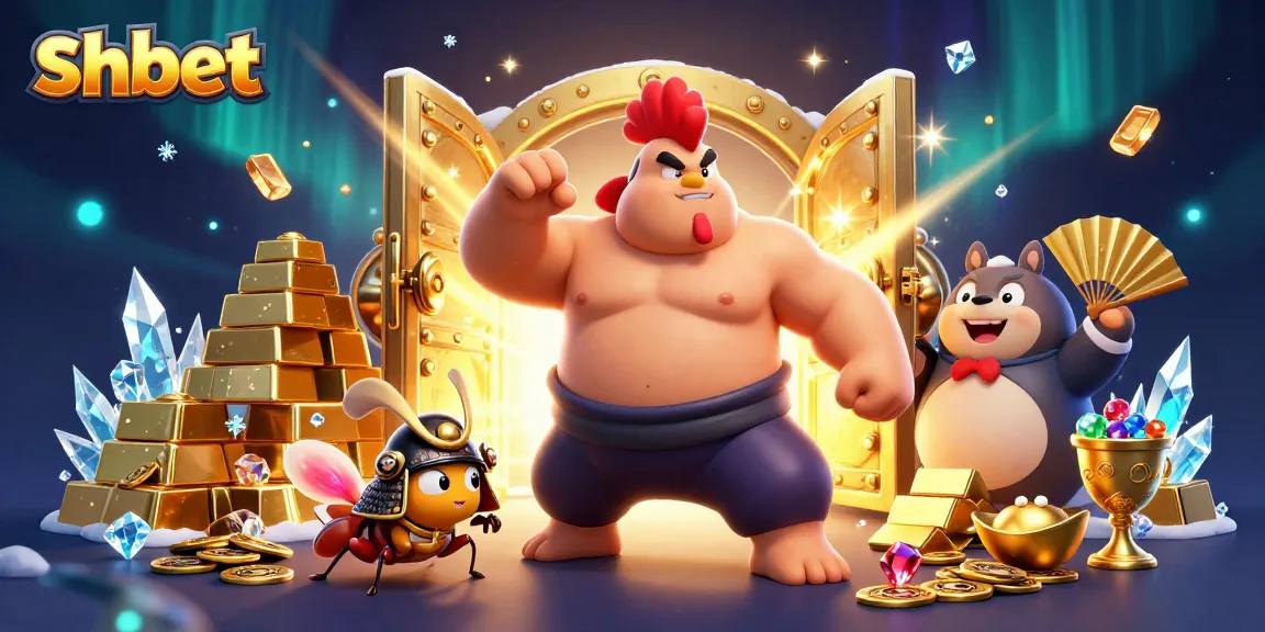Experience thrilling gameplay with shbet's dynamic casino scene featuring rich treasures and energetic characters.