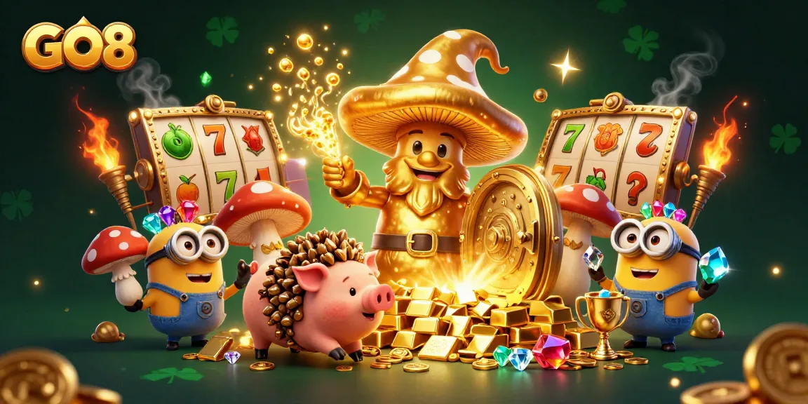 Experience the excitement of GO8 casino slots with magical treasures and vibrant animations.