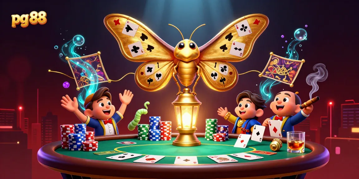 Experience thrilling gameplay at pg 88 with a vibrant casino scene featuring poker elements and unique characters.