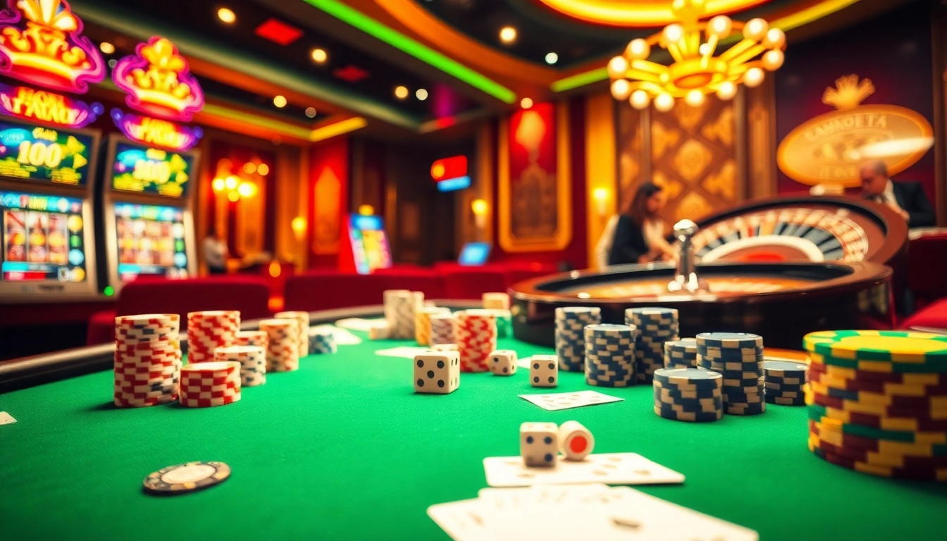 Jogando um jogo emocionante em uma mesa de cassino luxuosa com fichas de poker e cartas 69Y.