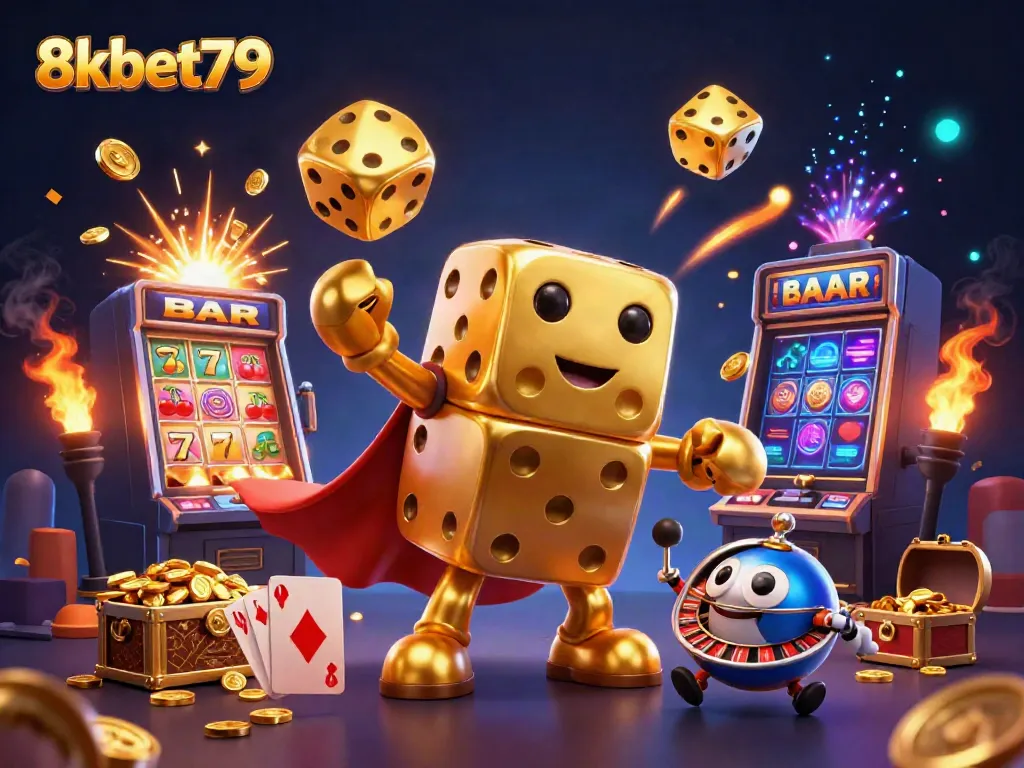 Join the excitement at 8xbet79 with vibrant 3D casino game characters and jackpot features.