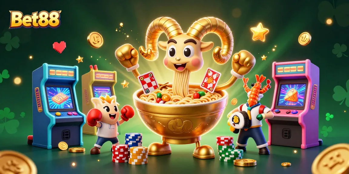 Engage with Bet88's vibrant casino experience featuring unique animated characters and exciting gaming elements.