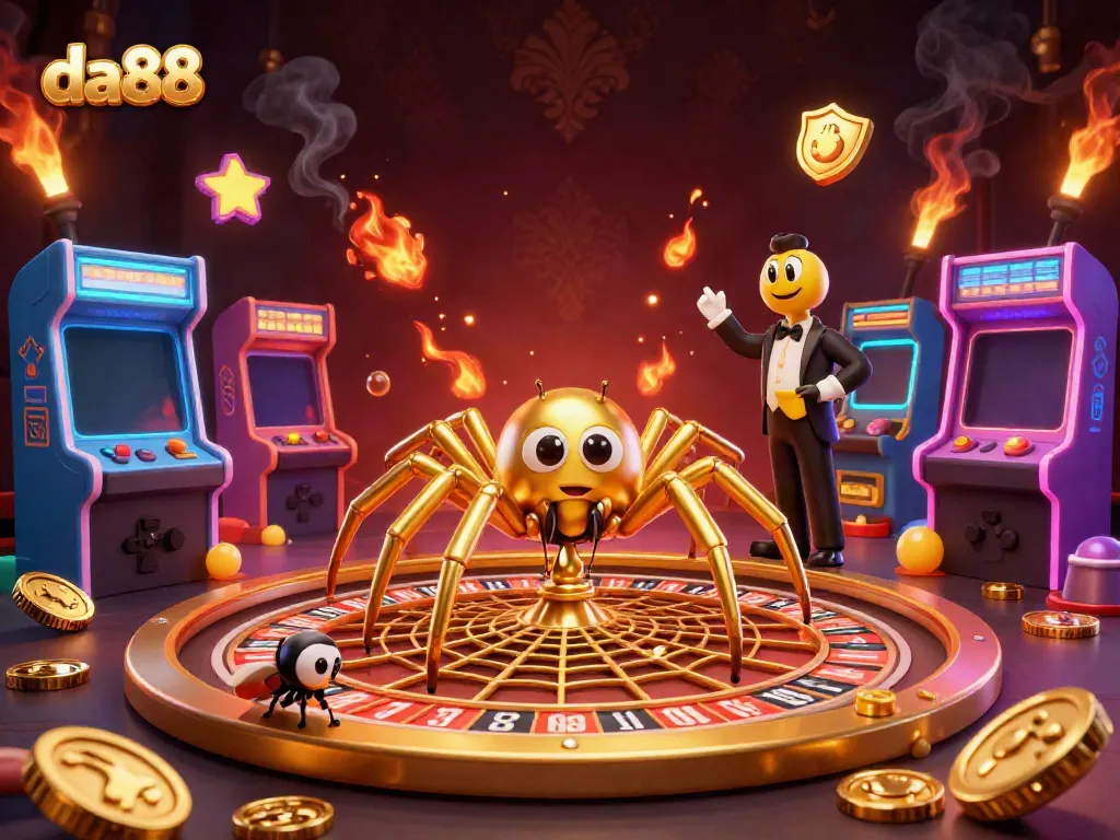 Experience the exhilarating action of betting at da88 with engaging casino-themed characters and elements.